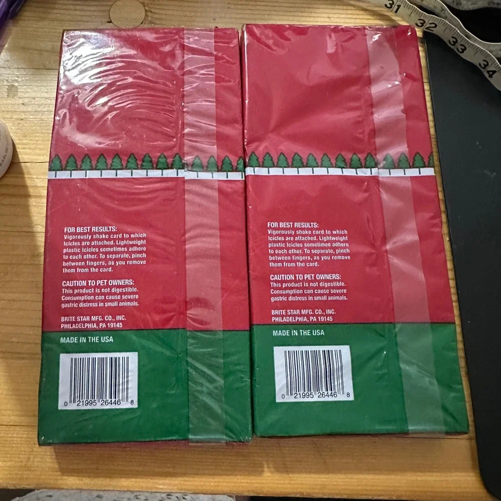 2 Packs Brite Star Christmas Tree Icicles Silver Tinsel 2000 Strands 18in USA